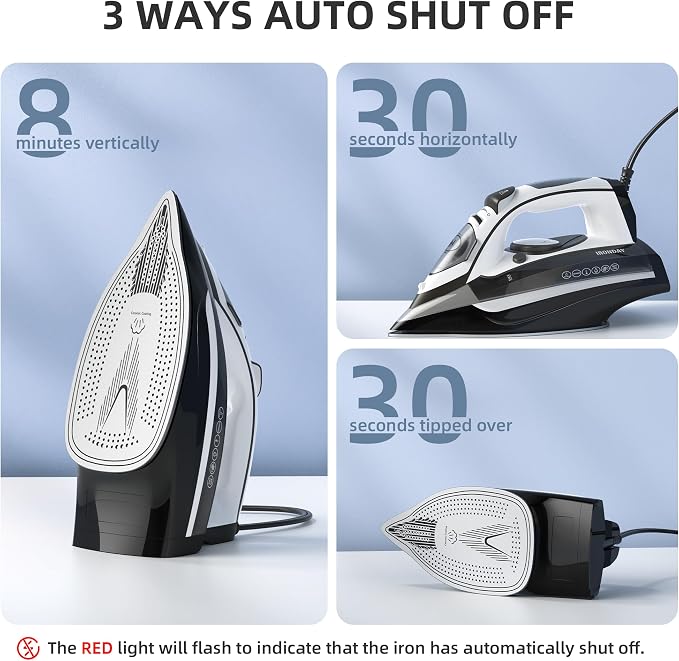 Steam Iron for Clothes Rapid Heating, 1700W Iron - Image 5