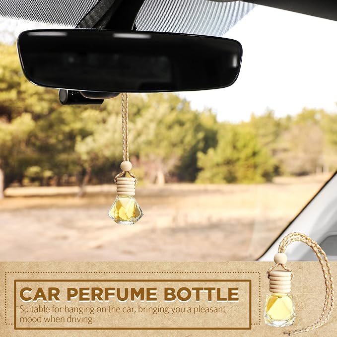 BBTO 50 Pcs Hanging Car Air Freshener Car Diffuser Bottles Empty Glass Perfume - Image 6