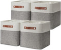 DULLEMELO 11 Inch Cube Storage Bins Fabric Storage Cubes 4 Pack Foldable Cube by DULLEMELO