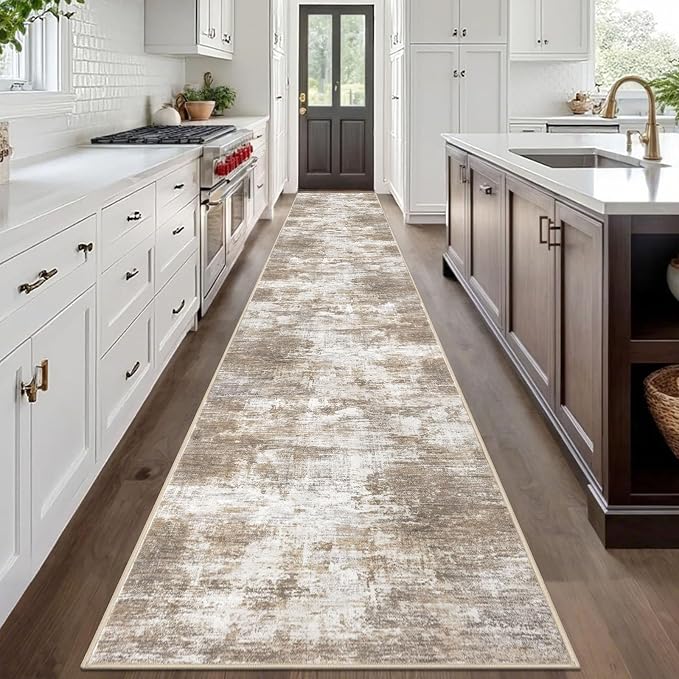 IOHOUZE Abstract Runner Rug 3x20 Ft Extra Long Washable Runners - Image 2