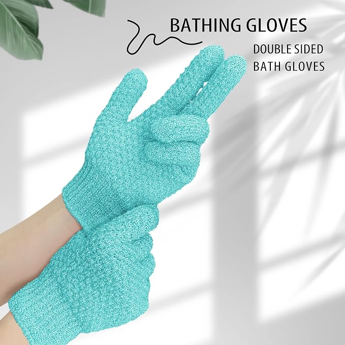 Evridwear Exfoliating Gloves for Shower, 100% Nylon Thick Soft Medium Heavy - Image 4