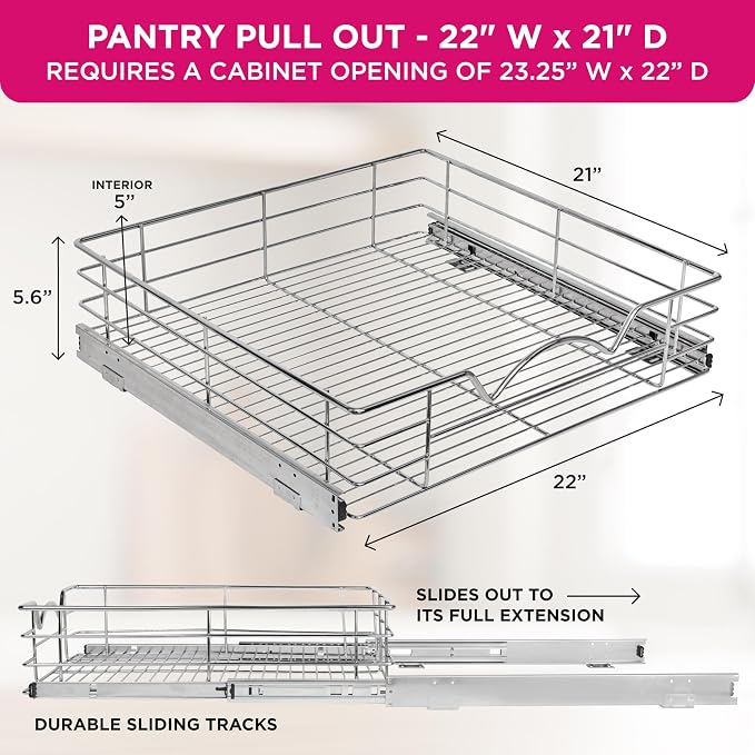 HOLDN’ STORAGE Heavy-Duty Premium Collection Pull Out Cabinet Organizer - Image 3