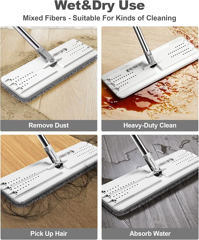 JOYMOOP Flat Mop Pads, Microfiber Mop Cleaning Pads, Washable Pads, Pads - Image 3