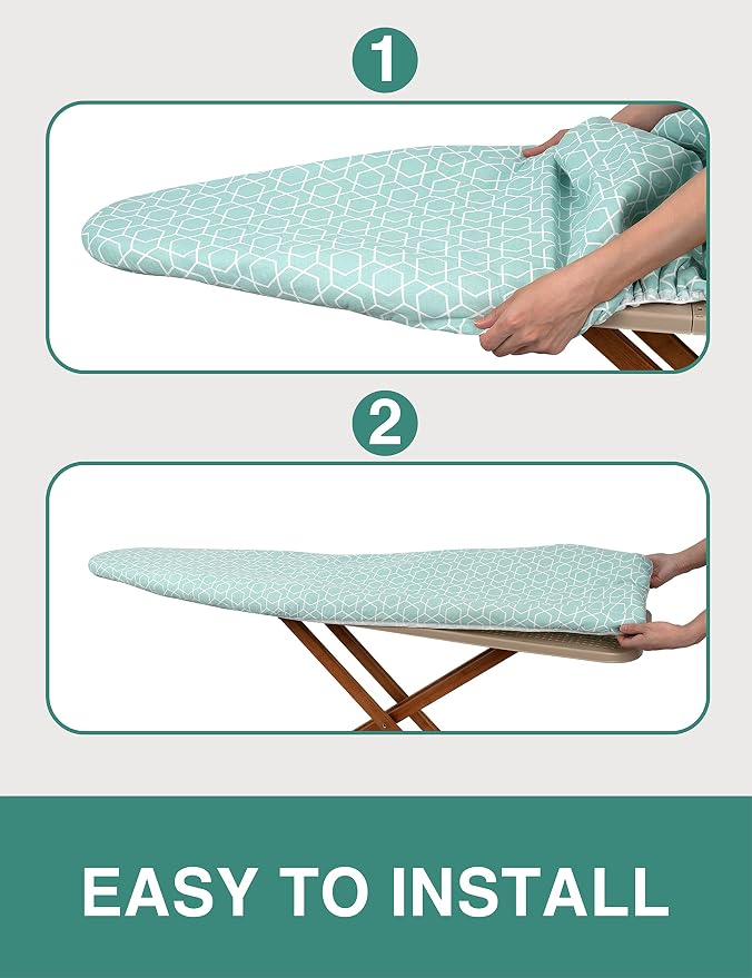 Extra Thick Ironing Board Cover and Pad, 15x54 Reflective Silicone Ironing - Image 5