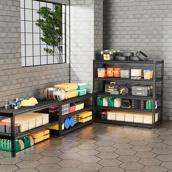 5-Tier 60" W X 24" D X 78" H Garage Shelving Metal Storage Shelves 3300LBS - Image 6
