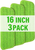 16.5 inch Mop Pads Refills, 3 Pack Microfiber Reusable Replacement Mop Pads by PANDAGRIP