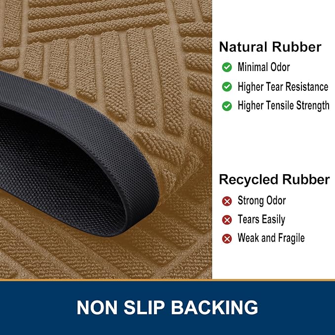 Smiry Half Circle Front Door Mat Outside Entrance, Heavy Duty Outdoor Indoor - Image 5