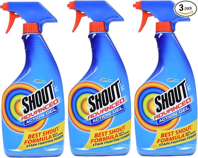 Shout Advanced Spray and Wash Laundry Stain Remover Gel, Best Shout Formula by Shout