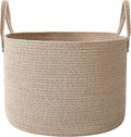 Woven Blanket Basket, 115L Large Rope Storage Bin by JMvicyroam