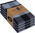Native Fab Buffalo Check Kitchen Dish Towels, 4 Pack, Washable 16"x26" by NativeFab