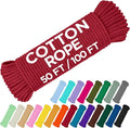 TECEUM Cotton Rope 3/16” – 100 FT – Strong All-Purpose Braided Rope – Natural by TECEUM