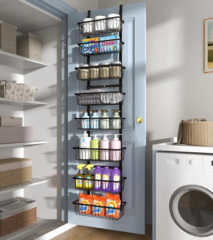 12 Inch Wide Narrow Over The Door Pantry Organizer, Pantry Organization and - Image 8