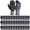 LOCCEF Safety Work Gloves MicroFoam Nitrile Coated-12 Pairs, Seamless Knit by LOCCEF