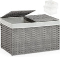 Storage Basket with Lid Wicker Baskets by SETVSON