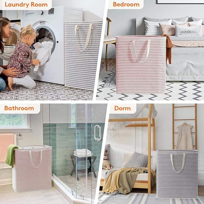 Lifewit 2 Pack Laundry Hamper Large Collapsible Laundry Basket, Freestanding - Image 6