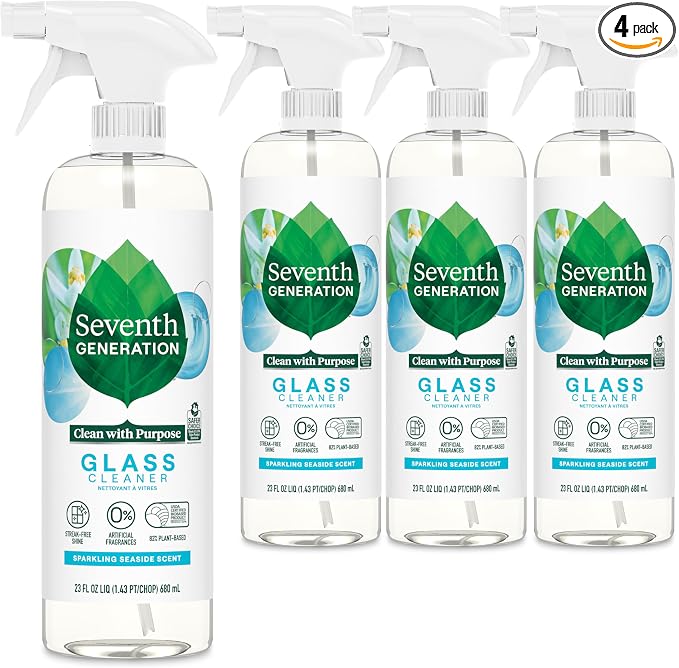 Seventh Generation Glass Cleaner, Biodegradable Formula, Sparkling Seaside Scent by SeventhGeneration