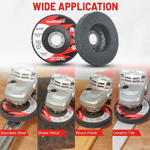 10Pcs 600 Grit Scour Flap Disc 4 1/2 Inch Angle Grinder Attachment Stainless - Image 3