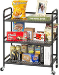 HDANI 3 Tier Metal Rolling Heavy Cart Supports 40 Lbs Per Tier, Rolling Cart by HDANI