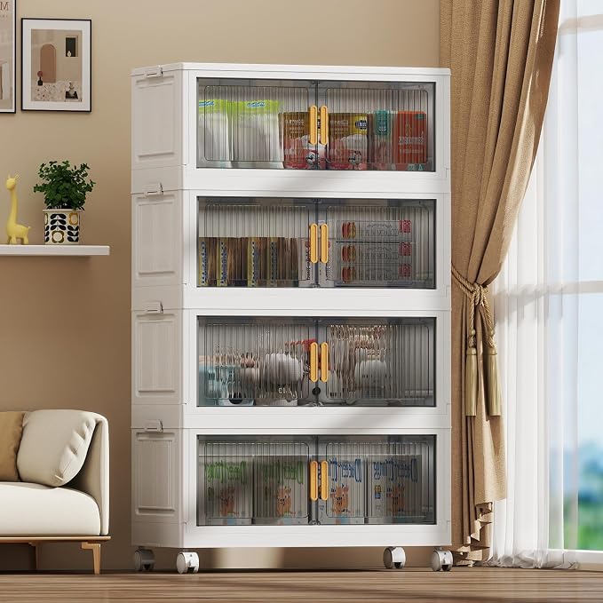 80Gal Stackable Plastic Storage Bins by Unknown