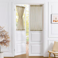 Tollpiz Short Sheer Door Curtain Closet Linen Textured Curtain Sheers Doorway by Tollpiz