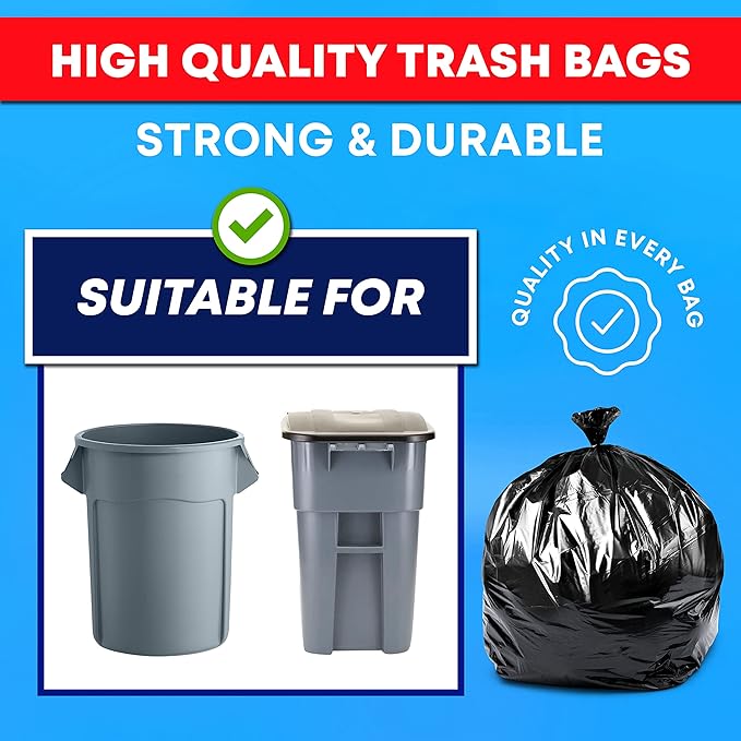 Veska 65 Gallon Trash Bags Heavy Duty | 120 Count | 64 Gallon Trash Bags - Image 5