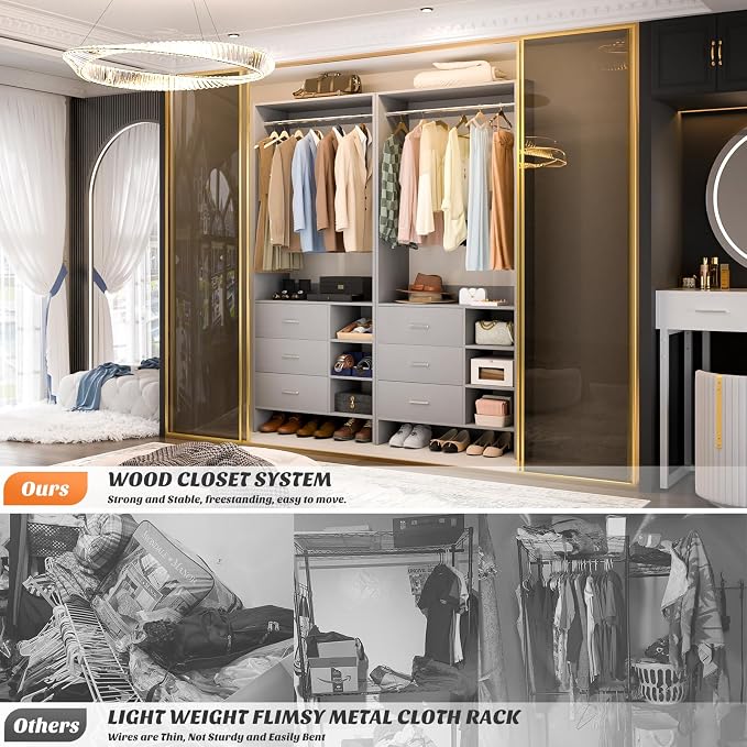 Aheaplus 2.5FT Closet System - Image 4