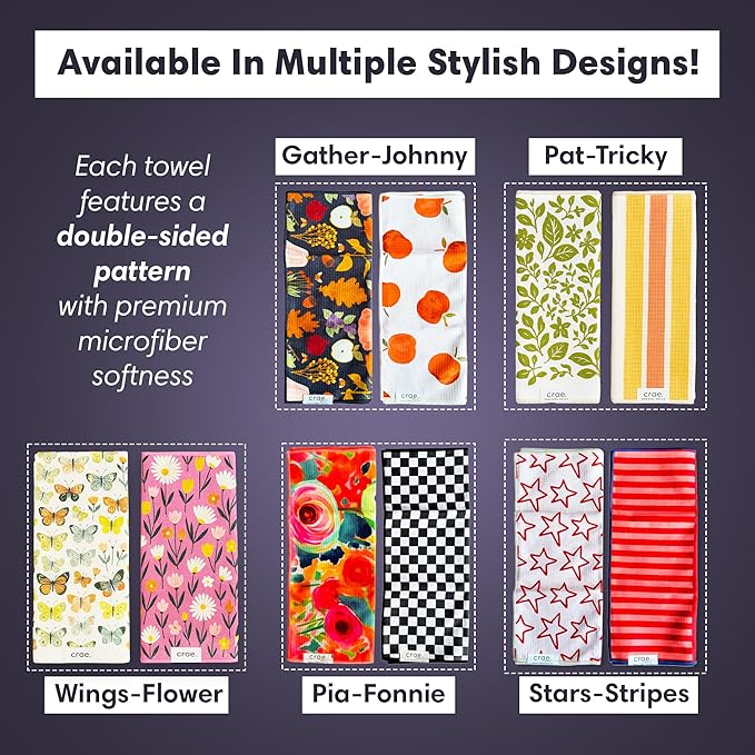 2 Double Sided Microfiber Hand Towels, 17x27 Inches Waffle Design Kitchen - Image 7