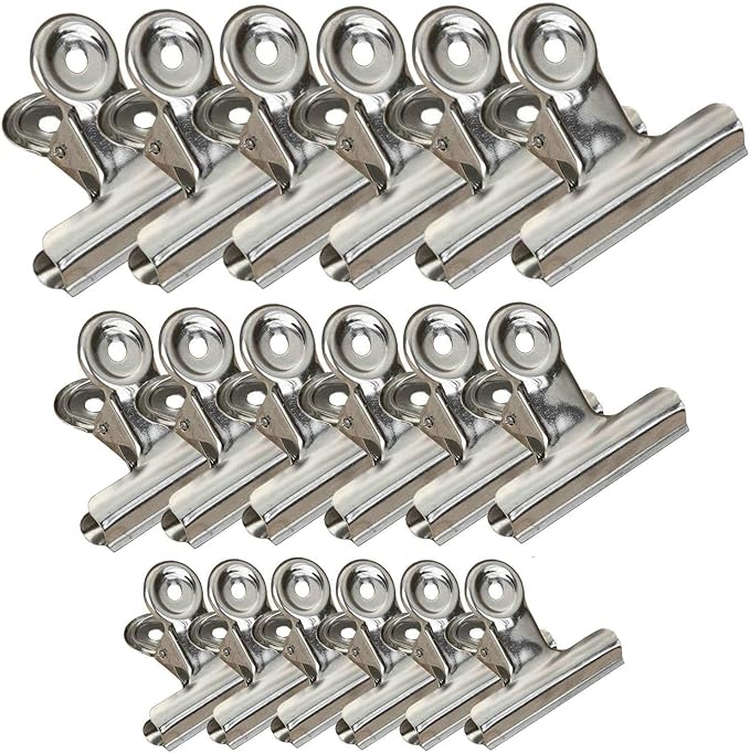 18 Pack Stainless Steel Chip Bag Clips Heavy Duty Food Bags Clamp Clips by Jxystore
