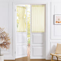 Tollpiz Short Sheer Door Curtain Closet Linen Textured Curtain Sheers Doorway by Tollpiz