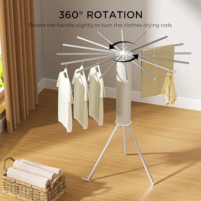 Tripod Clothes Drying Rack, Garment Rack Portable and Foldable Space Saving - Image 3