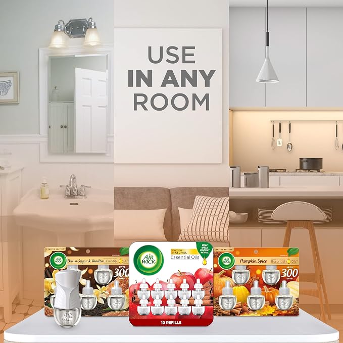 Air Wick Plug in Scented Oil Refill, Apple Cinnamon Medley, Air Freshener - Image 6