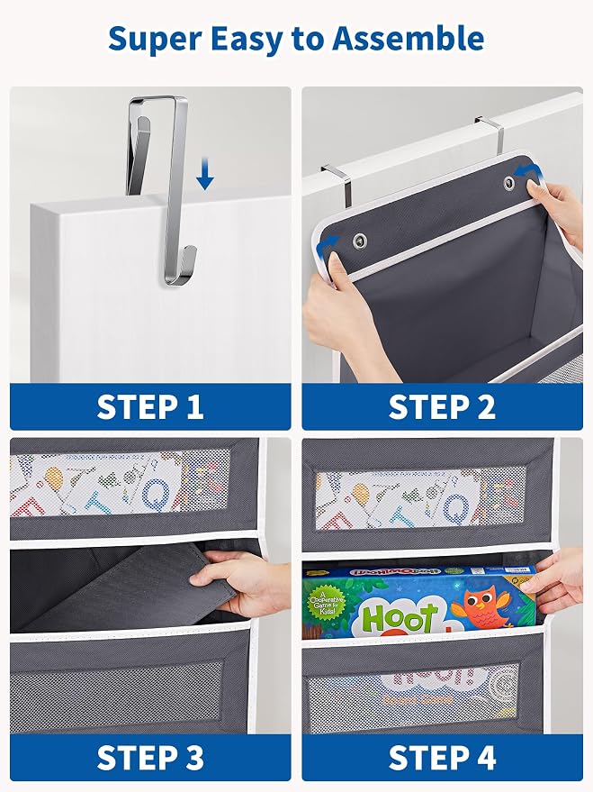 JARLINK 2 Pack Over The Door Organizer, 5 Shelf Door Hanging Organizer - Image 7