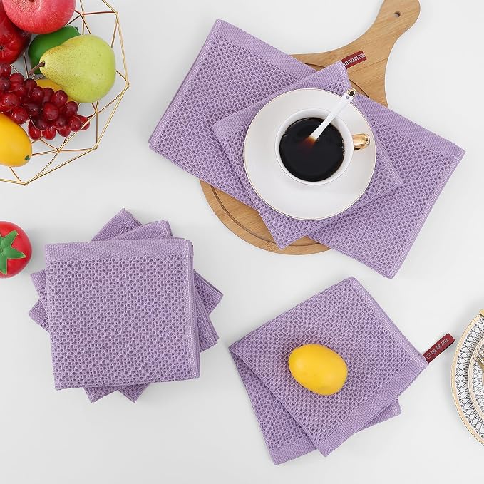 Homaxy 100% Cotton Waffle Weave Kitchen Dish Cloths, Ultra Soft Absorbent Quick - Image 7