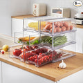 PeJeyiee 6 Pack Clear Stackable Refrigerator Organizers and Storage Drawers by Unknown