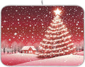 Christmas Tree Red Dish Drying Mat by Wamika