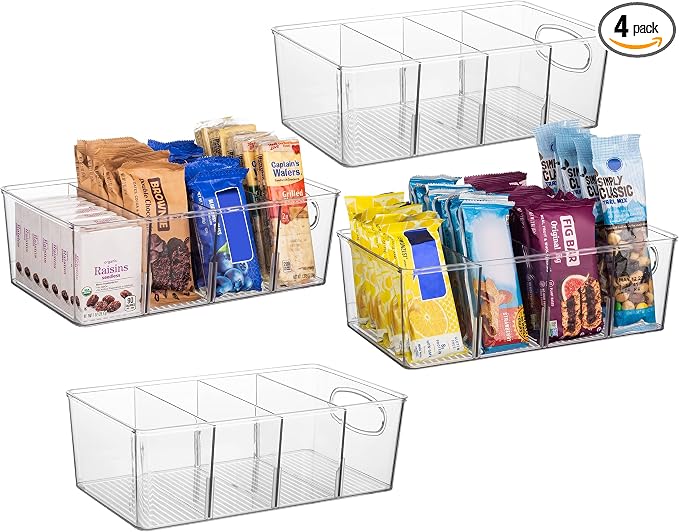 Pantry Organizers and Storage and Cabinet Organizer, 4 Pack by ClearSpace