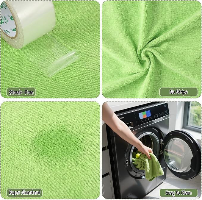 4 Pack Extra Large Microfiber Cleaning Cloths 20"x30", Lint-Free Reusable Towels - Image 6