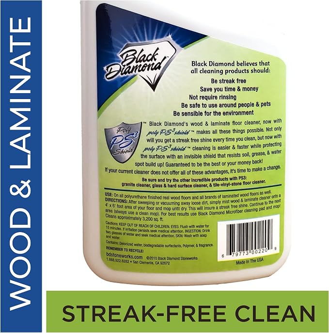 Black Diamond Stoneworks Wood & Laminate Floor Cleaner- Ready to Use Non-Toxic - Image 2