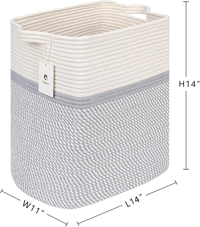 Storage Baskets for Clothes Fabric Cotton Rope Storage Basket - Image 7