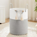 Laundry Basket, Woven Cotton Rope Laundry Hamper, 40L by Artfeel