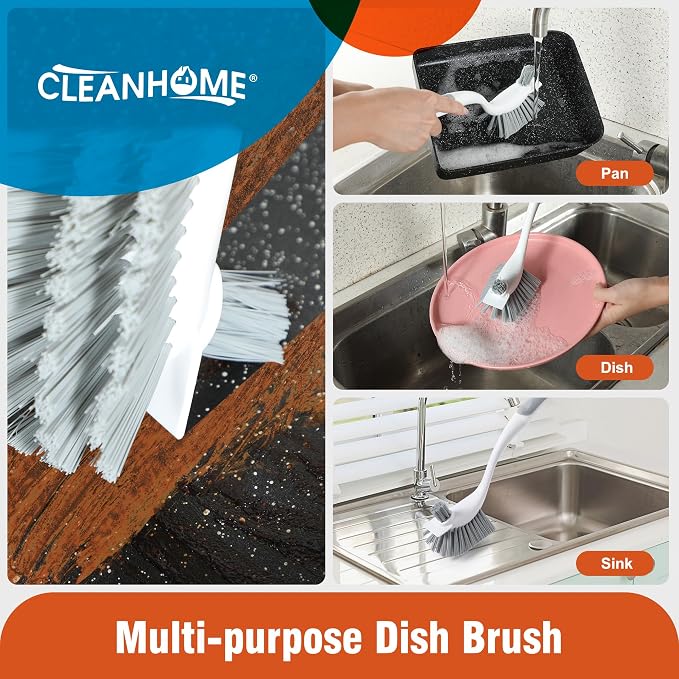 4-Pack Heavy-Duty Dish Scrub Brushes - Image 6