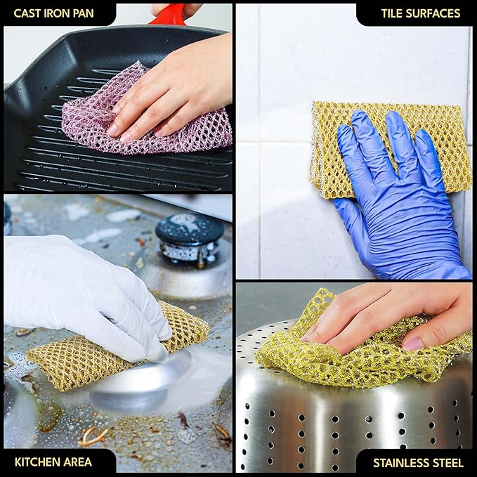 The Crown Choice Heavy Duty Non-Scratch Dish Scrubbers - Image 4