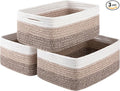 3 Pack Small Storage Baskets for Organizing, Cute Woven Decorative Gift Baskets by OIASKET