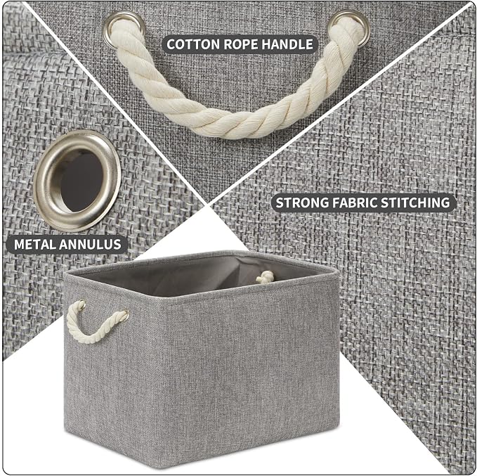 DULLEMELO Fabric Storage Bins 16x12x12 inches, Large Rectangular Storage - Image 3