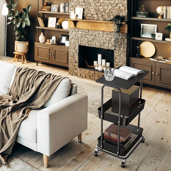 Simple Houseware 2-Tier Rolling Utility Cart - Image 5