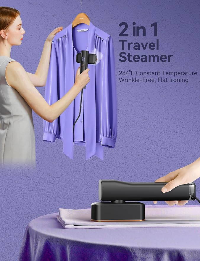 Steamer for Clothes, Sundu Portable 2-in-1 Steamer & Iron, 15s Fast Heat-up - Image 2