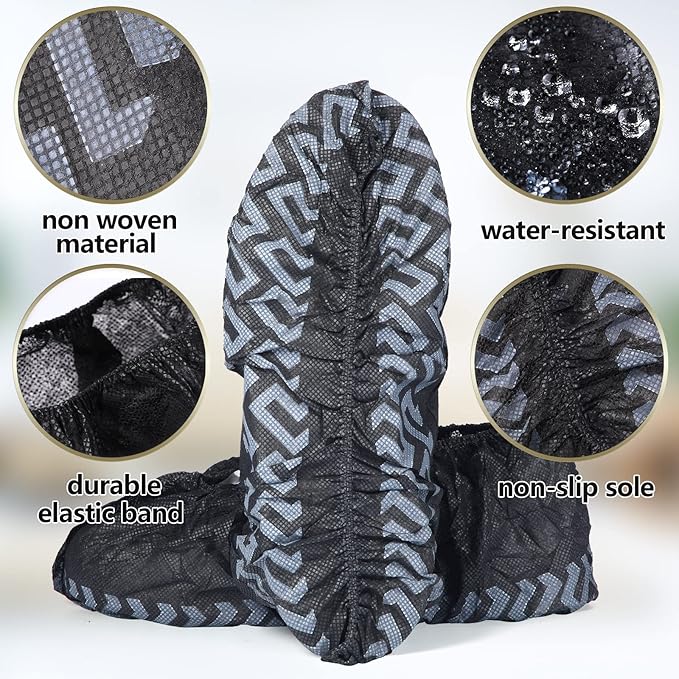 Zhanmai 300 Pack Disposable Shoe Covers Non Slip Disposable Large Foot Booties - Image 3