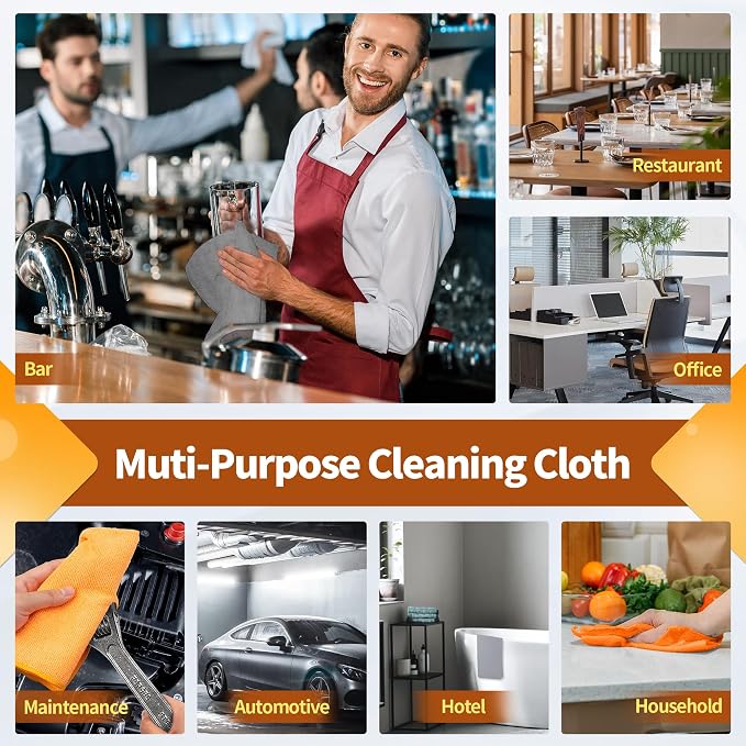 FIXSMITH Microfiber Cleaning Cloth -Pack of 8, Highly Absorbent Cleaning Rags - Image 7