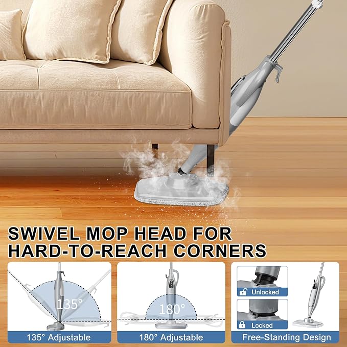 Steam Mop, 11-in-1 Powerful Handheld Steam Cleaner - Image 7