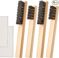 Patelai 6 Pieces Silver Polish Set, 4 Silver Cleaning Horsehair Brushes by Patelai